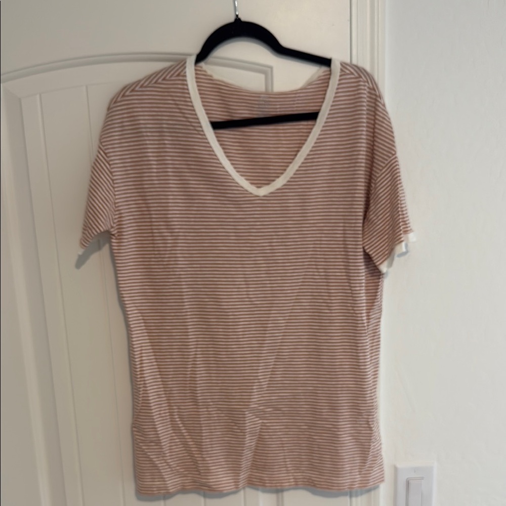 Aerie Striped V-Neck Women's Top